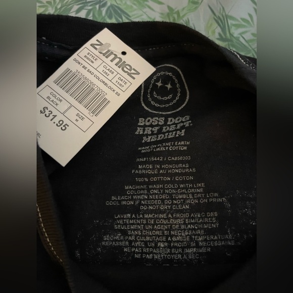 Boss Dog Don't Be Sad Blue & White Colorblock T-Shirt, Black/Multi, Medium, NWT - Picture 6 of 8